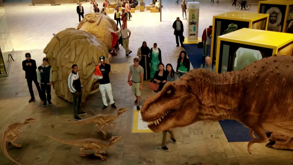 Augmented reality dinosaurs Trex