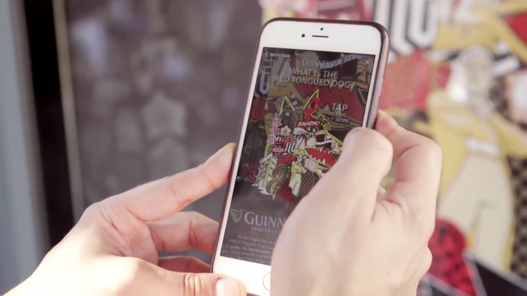 guinness in mobile AR app