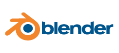Blender label transparent logo