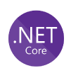 .NET core label transparent logo