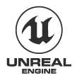 Unreal Engine label transparent logo