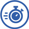 timer icon blue