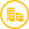 City house yellow icon