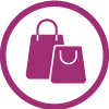 shopping icon purple