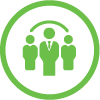 green people communication icon