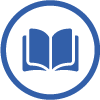 blue opened book icon