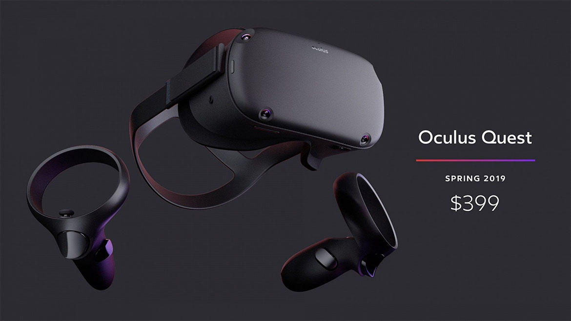 Oculus Quest Vr headset presentation in spring 2019 for $399