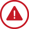 Red reduce risk sign icon