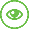 green eye brand recognition icon