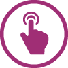 violet tangible elements touch input icon